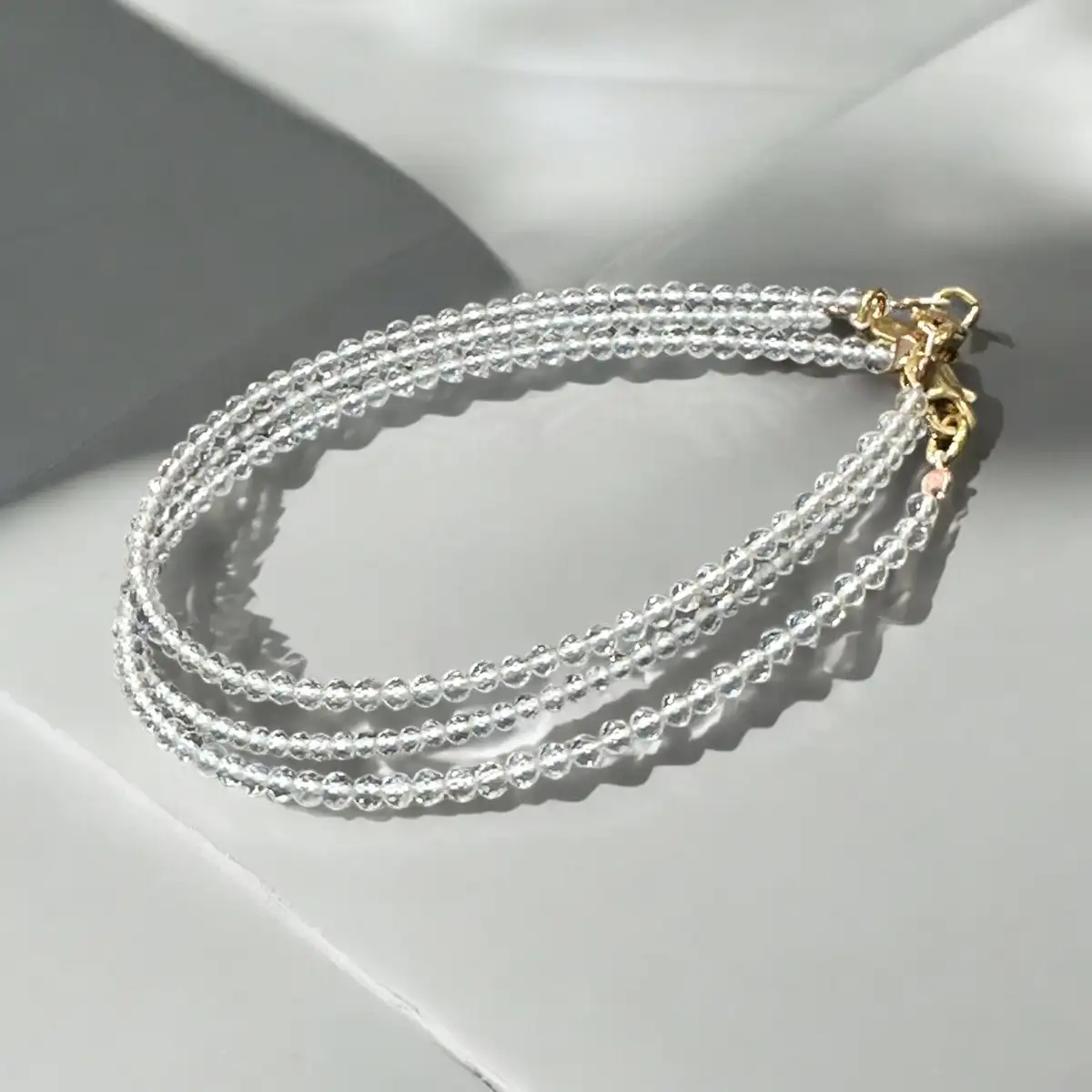 Bracelet Topaze Blanche 2mm – White Topaz