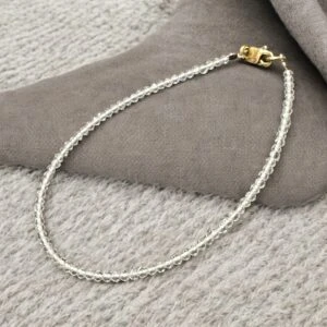 Bracelet Topaze Blanche 2mm – White Topaz