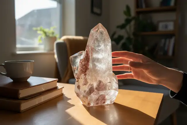 Quartz phantom hématoïde